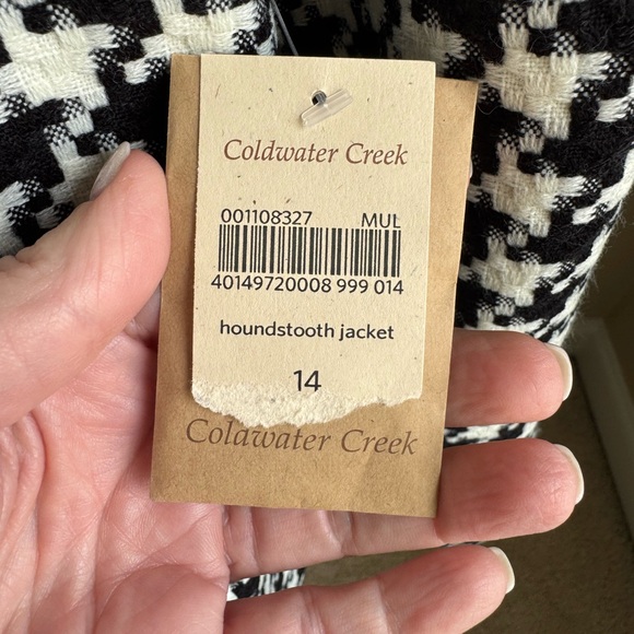 NWT Coldwater Creek Houndstooth Jacket in Black & White - Picture 9 of 10